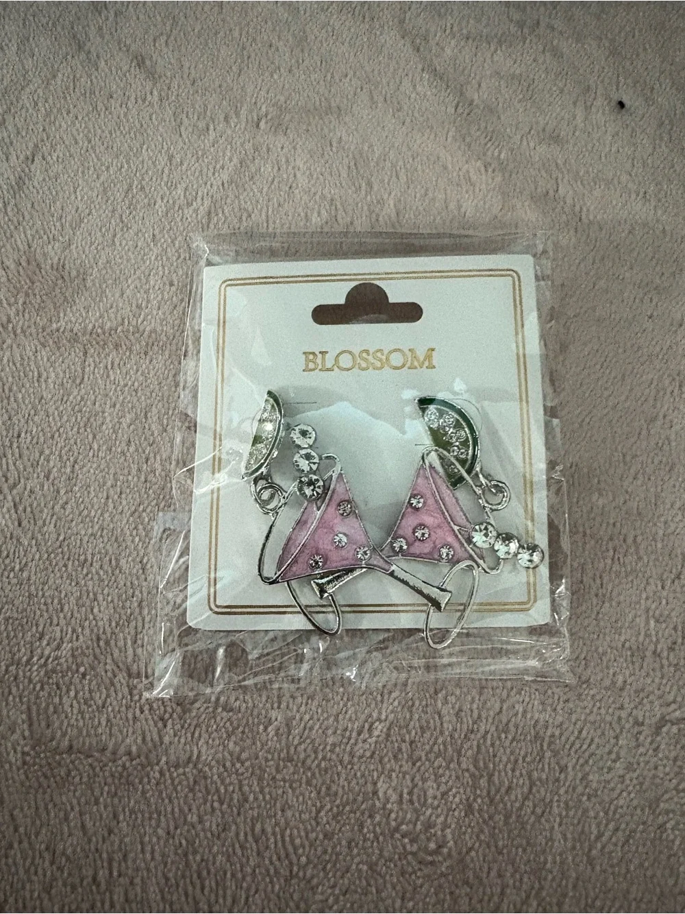 Martini Glass Earrings- Assorted Colors- buyers choice
